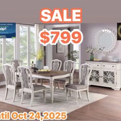Our Best Selling Dining Set Is Now Sale Order Now,  Right Intime For Thanksgiving Day 
