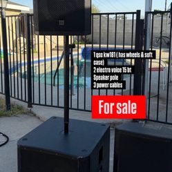 Qsc Sub, 2 EV Speakers 