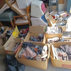 Lightly used And Some New Shoes,  boots, Loafers, Sandler, And So Many More Unisex