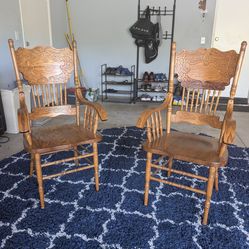 🪑 STURDY & STYLISH! Pair of Mission-Style High-Back Chairs — Only $40!