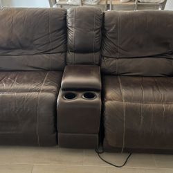 Brown Leather Couches