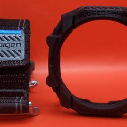 Spigen Rugged Armor Pro Designed for Samsung Galaxy Watch Ultra 47mm Case w/ Spigen Velcro Band