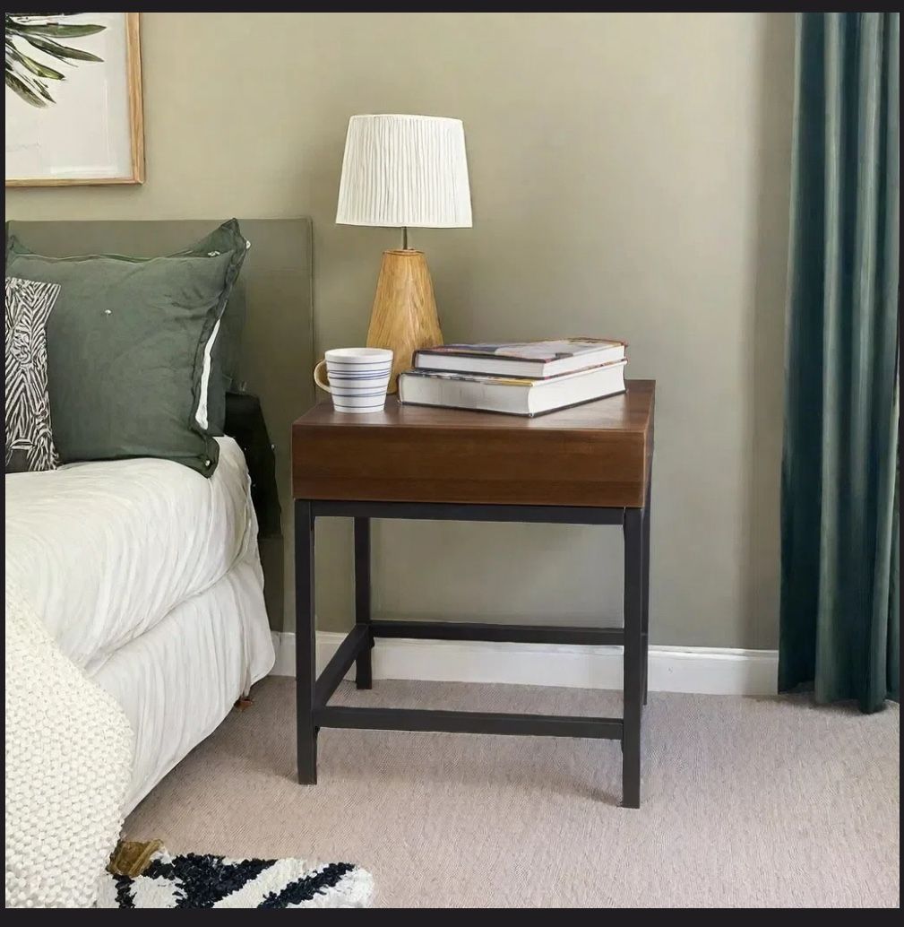 Pre-assembled Alleen Solid Wood Top End Table With Storage - 2 Available-price Shown Us For 1