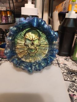 Handmade Resin Skull ashtray tray