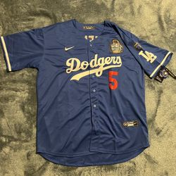 New Dodgers Blue 5 Freeman Jersey XXX, XX, XL Size