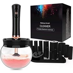 BNIB Makeup Brush Cleaner & Dryer Machine USB, 8 Collars 3 Speeds Best Electric Cleaning Solution Tool-Electric Automated Brush Cleaner Spinner with C
