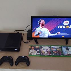Xbox One 500GB Console with 2 Remotes, Games, etc.