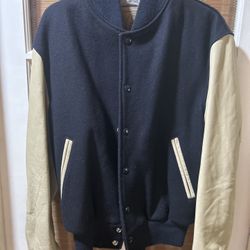 Varsity Leather Jacket L