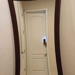 80 x 44 x 2 Wall mirror, leaning, Large, wood frame.*
