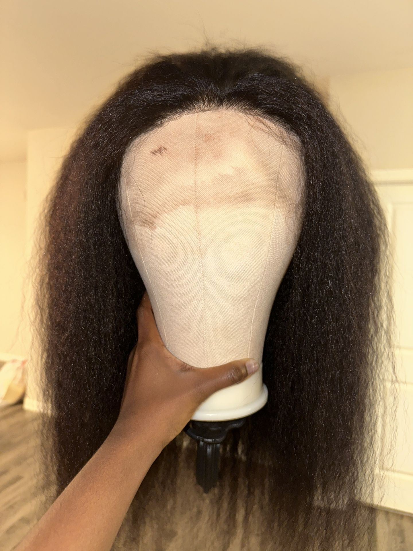5x5 Kinky Straight Transparent Lace Front Human Hair