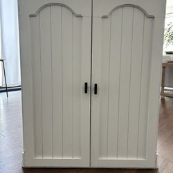 White Storage Cabinet With Doors