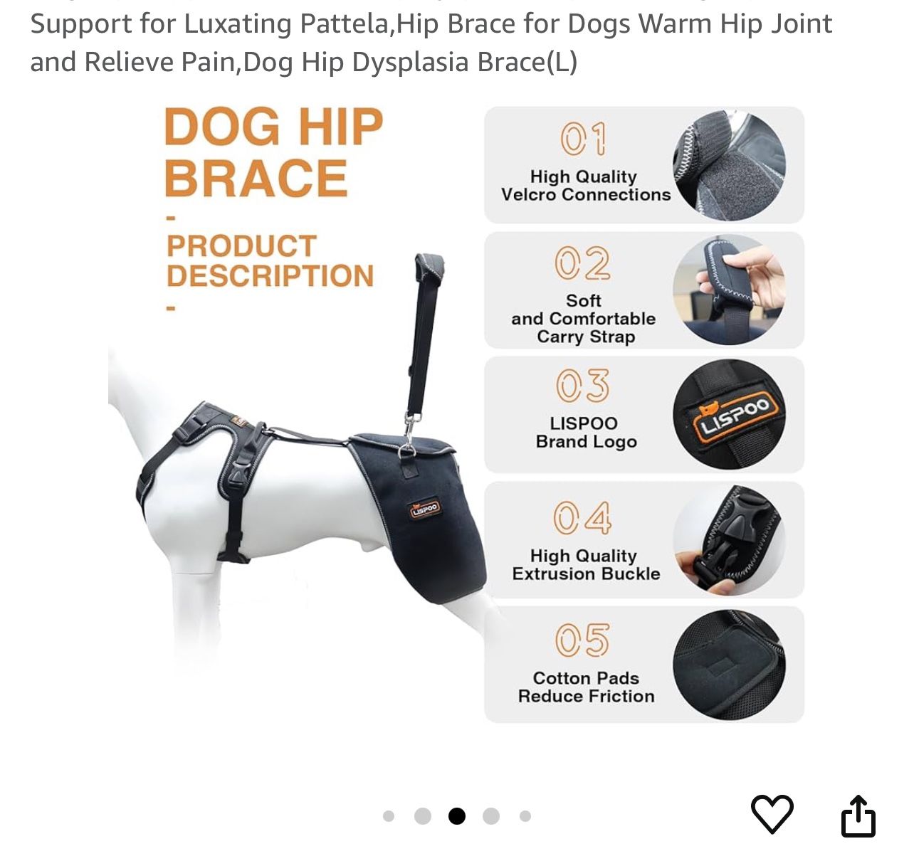 Dog Hip Support Brace for Hip dysplasia,Hip Pain, Dog Hip Brace Support for Luxating Pattela,Hip Brace for Dogs Warm Hip Joint and Relieve Pain,Dog Hi