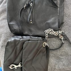 2 Rebecca minkoff black leather purses