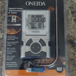 Oneida Digital Probe Thermometer & Timer NEW