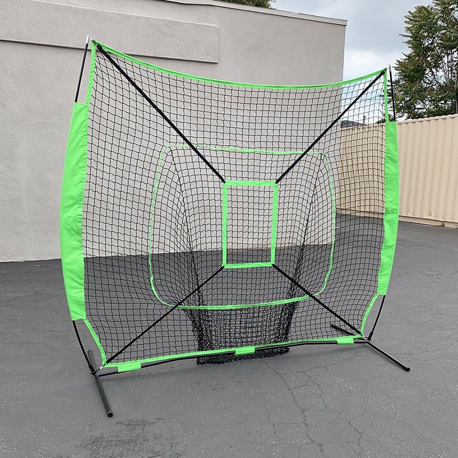(New) $50 Baseball Softball 7x7 FT Practice Net with Strike Zone and Portable Carry Bag