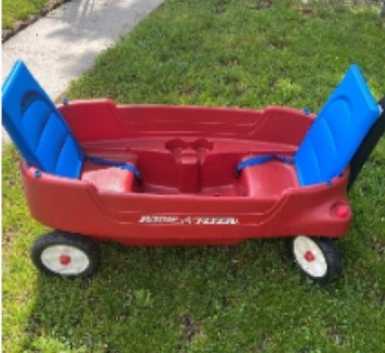 Radio flyer pathfinder wagon red blue seats