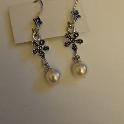 Sterling Silver 925  with pearls