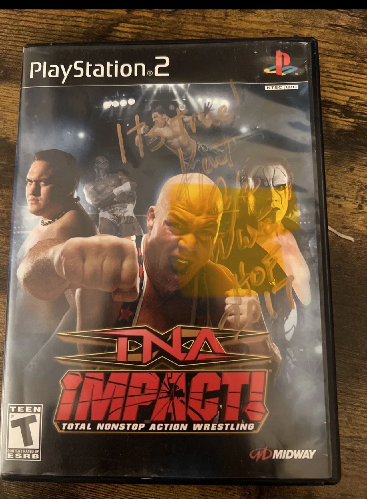Signed Kurt Angle TNA PS2