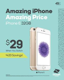 HOT NEW Deal on iPhone 6 32GB Only when you SWITCH to Boost!!!