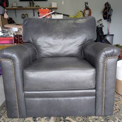 Storm Grey Swivel Armchair.