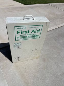 First aid metal box.