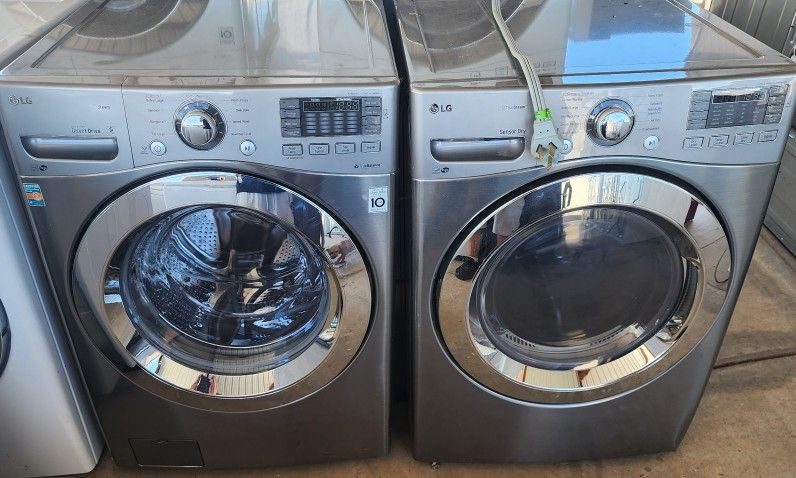 Set LG Directdrive Steam Washer And Dryer Electric Steam