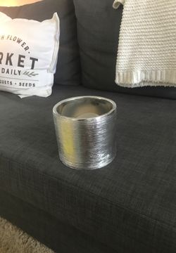 Large silver candle