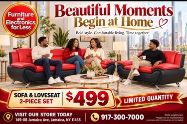 Red Sofa & Love Seat