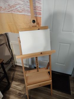 Painting easel and paint, brushes ECT
