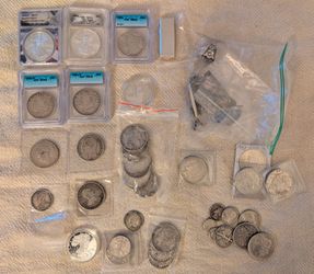 Silver Coins Proof Dollars 1 Troy Ounce 5 oz Morgan Peace