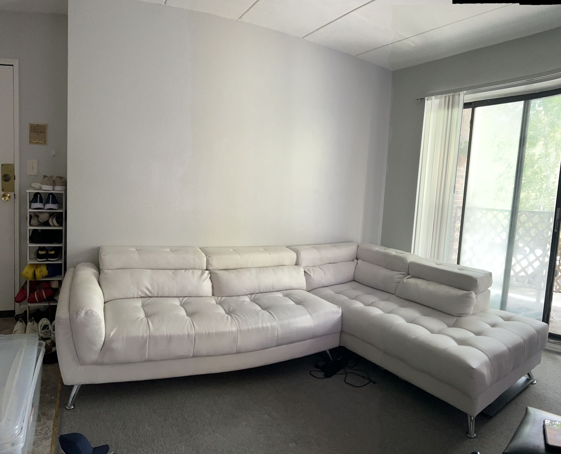 Sectional Faux Couch For Sale With Storage 