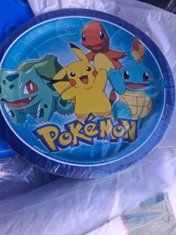 Pokémon Paper Plates 9-Inch Pack of 8