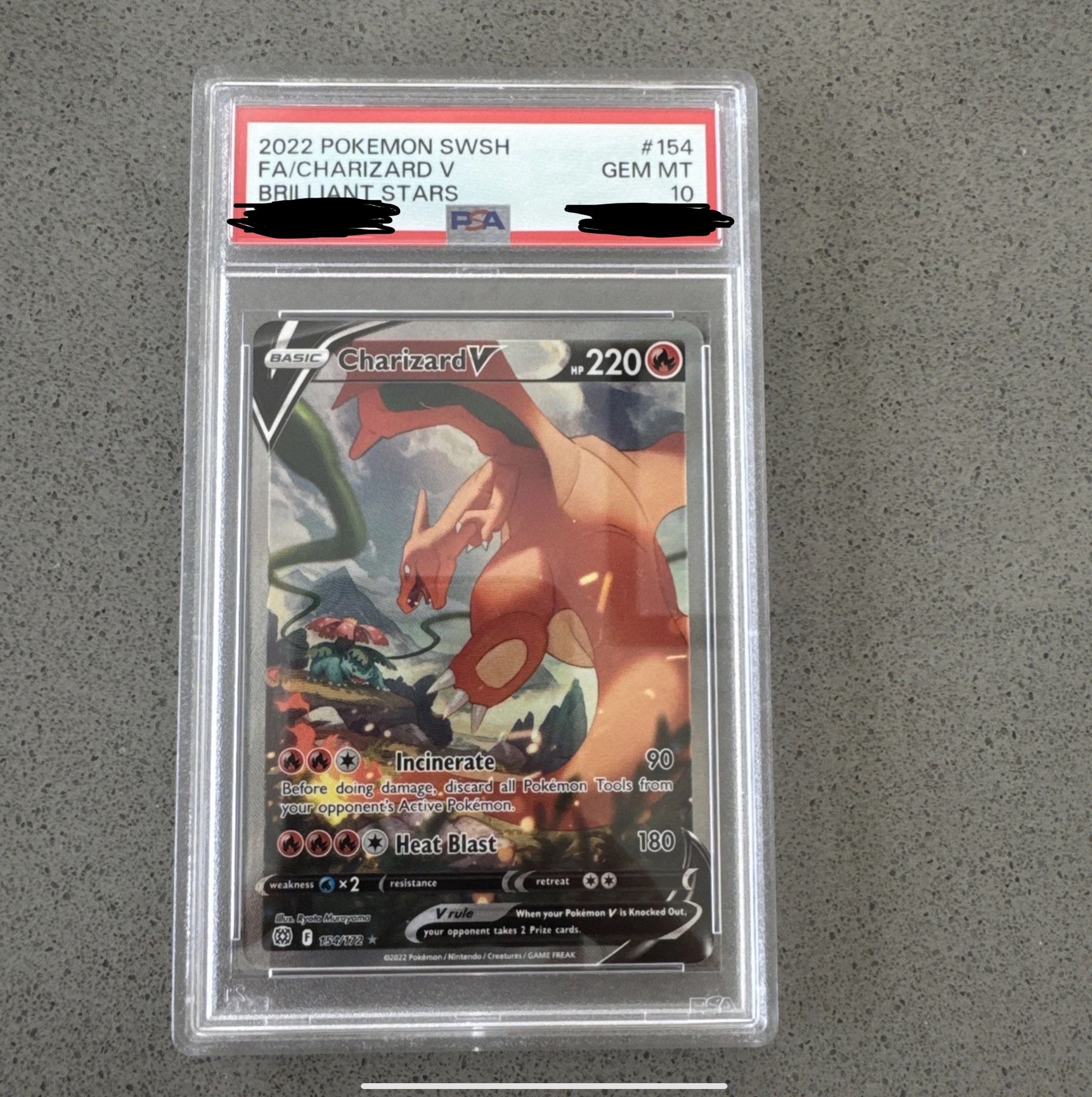 Pokemon Tcg Brilliant Stars Charizard V Alt Art 154/172 PSA 10 Gem Mint