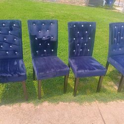 4 Dark Blue 🔵 Chairs Needs Home!