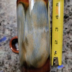 Vintage Caffe D'Vita Stoneware Glazed Cappuccino Espresso Mug Cup 4.5”H x 2”D