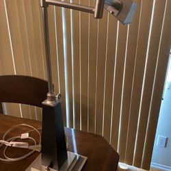 Halogen desk lamp Modern Wood Stainless steel Industrial