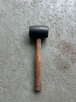 Rubber Mallot with wood handle