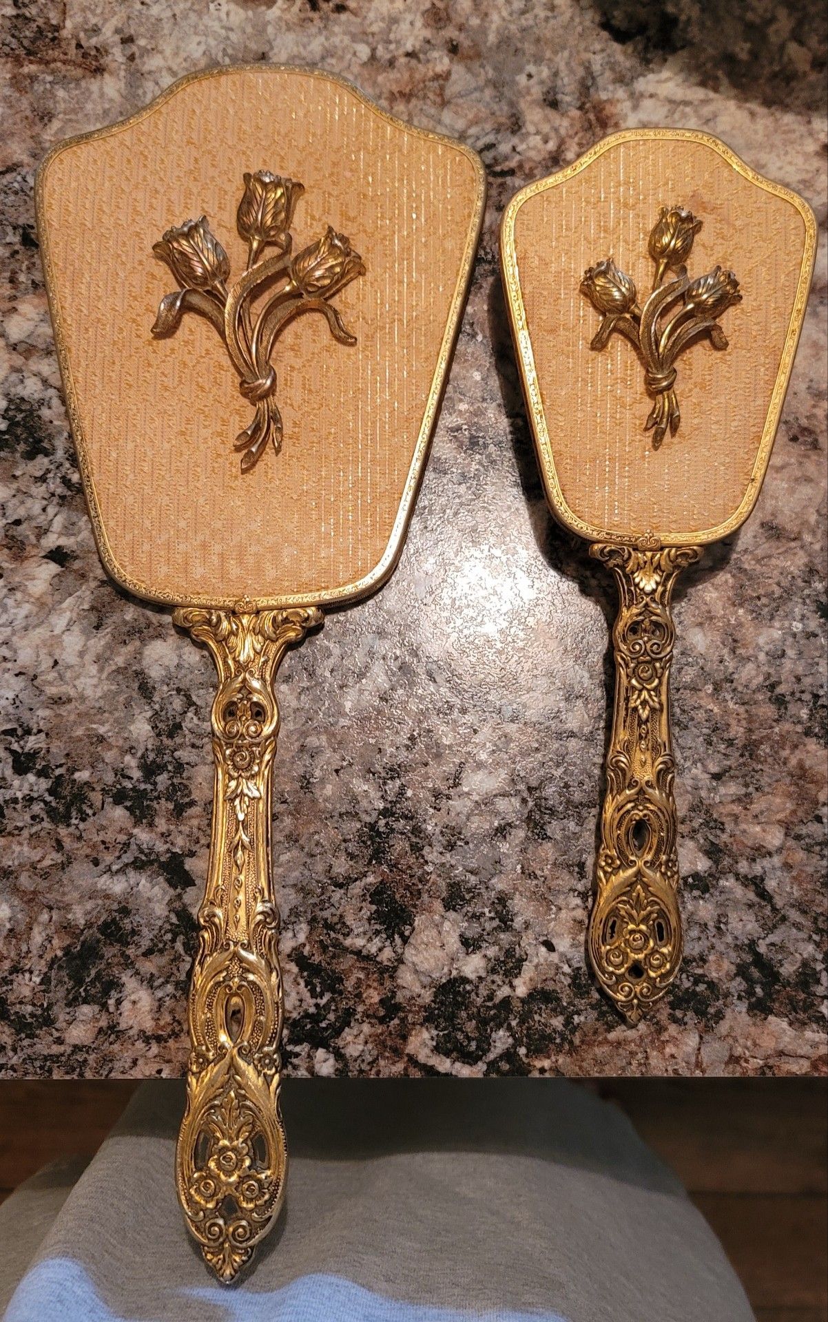 Hollywood Regency 1950 Brush and Mirror