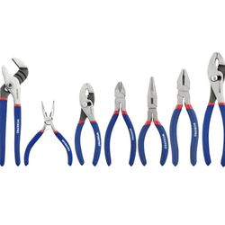 7-Piece WORKPRO Pliers Set with Groove Joint, Long Nose, Slip Joint, Linesman