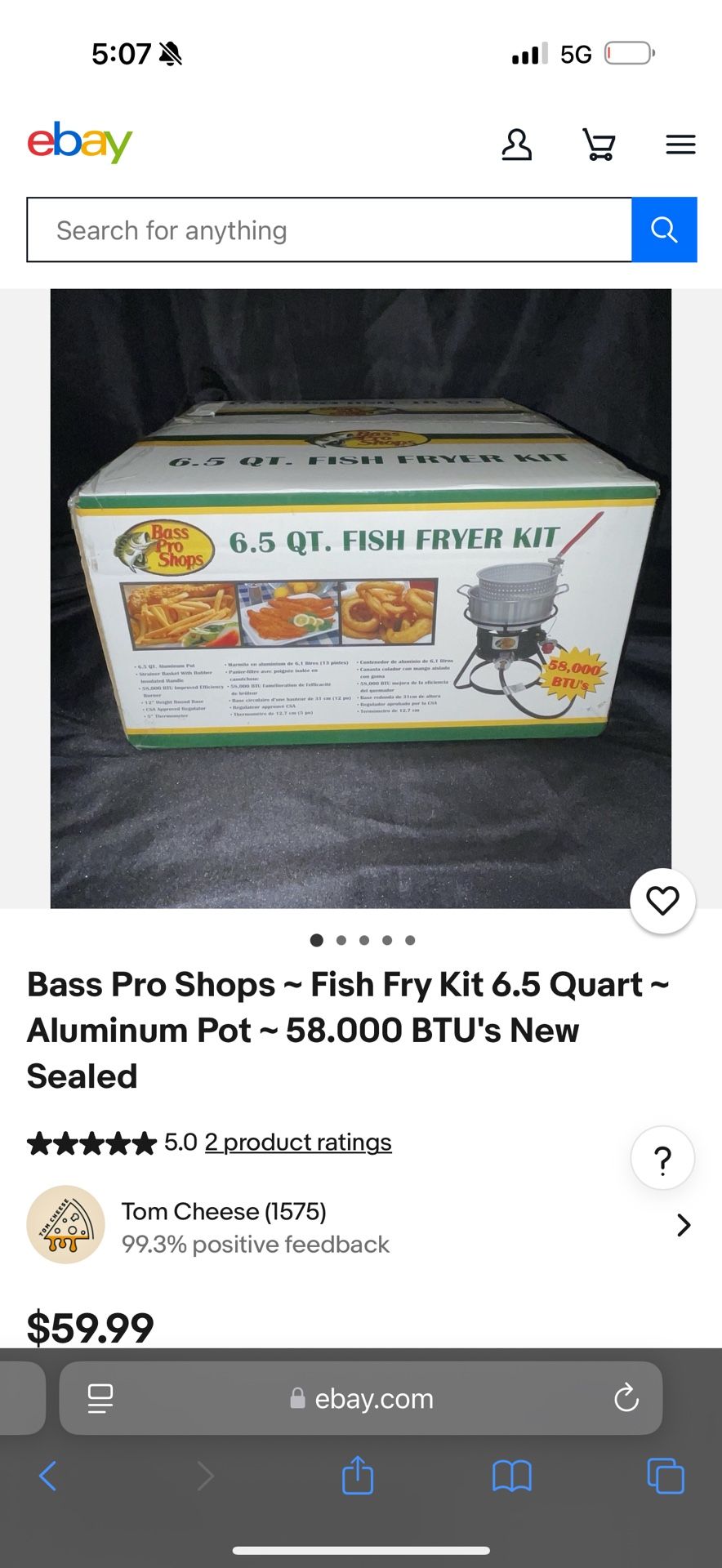 6.5 Qt Fish Fryer Kit
