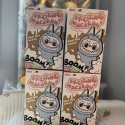 Pop Mart The Monsters Exciting Macaron Vinyl Plush Pendant Labubu [Authentic]