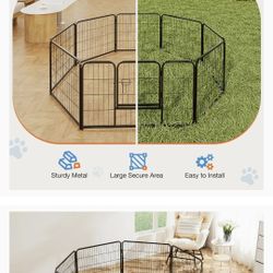 Indoor Outdoor Metal Dog Fence Playpen