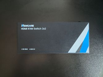 Newcare 8K KVM Switch HDMI 2 Monitors 2 Computers