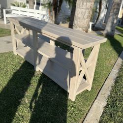 Rustic X Farmhouse Entry/ Console Table 