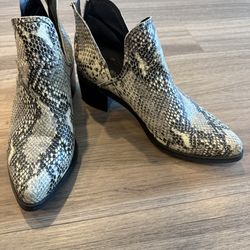 Faux Snake Skin Boots
