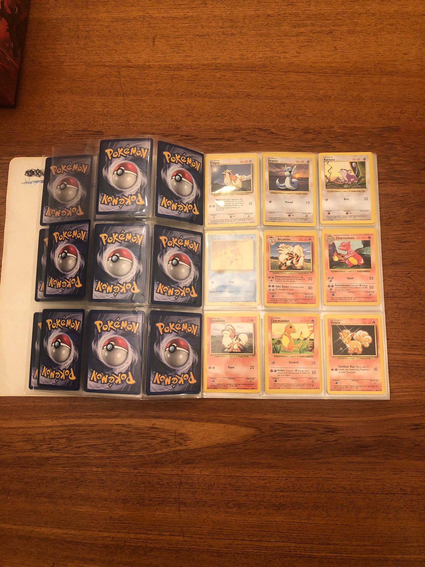 Binder of vintage pokemon cards