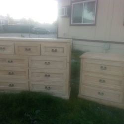 2 Hardwood Dressers 