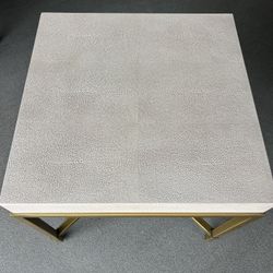 Side Table With A Beautiful Leather Type Top 