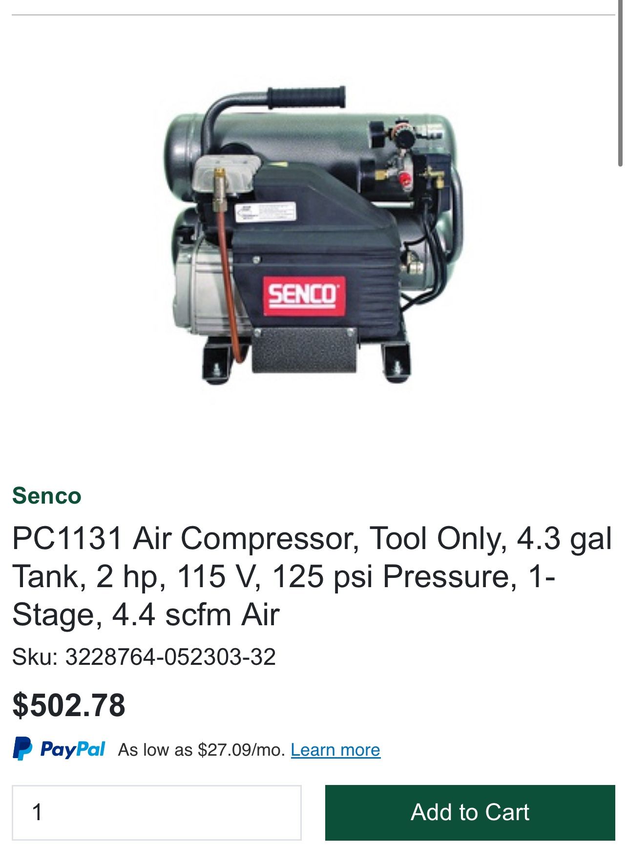 Senco Air Compressor