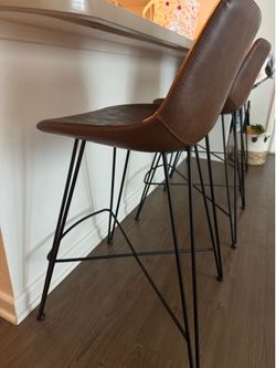 Odette Counter Stools - Chestnut Brown